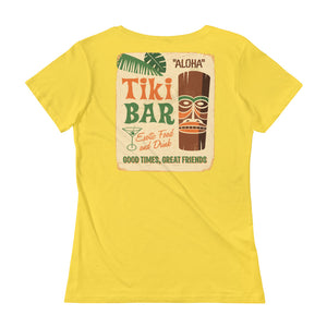 "Tiki Bar" Womens Scoopneck T-Shirt
