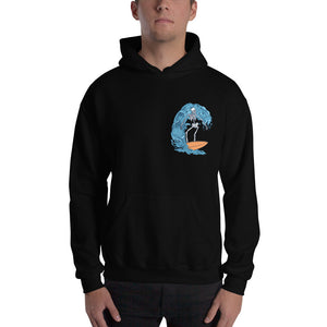 "Skeleton Surfer" Hooded Sweatshirt (Unisex)