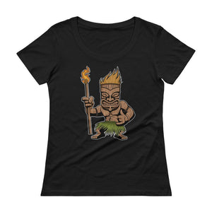 "Tiki" Womens Scoopneck T-Shirt