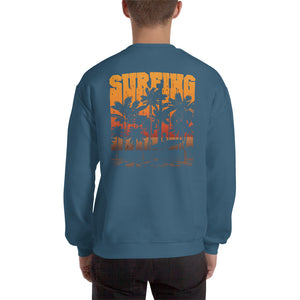 "Surfing" Mens Crewneck Sweatshirt (Unisex)