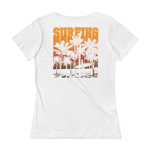 "Surfing" Womens Scoopneck T-Shirt