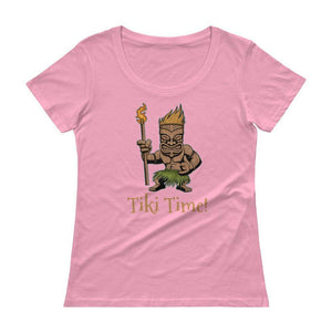 "Tiki Time!" Womens Scoopneck T-Shirt