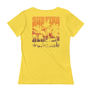 "Surfing" Womens Scoopneck T-Shirt
