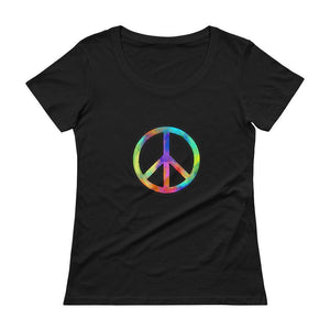 "Peace" Womens Scoopneck T-Shirt