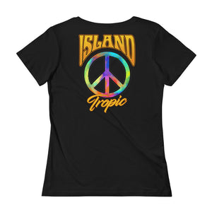 "Peace Logo" Womens Scoopneck T-Shirt