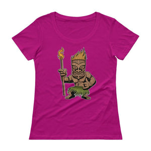 "Tiki" Womens Scoopneck T-Shirt