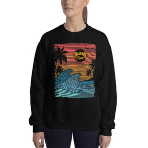"Island Tropic Sun" Womens Crewneck Sweatshirt