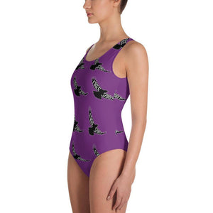 "Free Spirit" Womens One-Piece Swimsuit in Purple