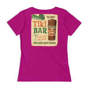 "Tiki Bar" Womens Scoopneck T-Shirt