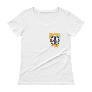 "Peace Logo" Womens Scoopneck T-Shirt