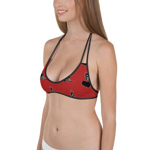 "Free Spirit" Womens Bikini Top in Red