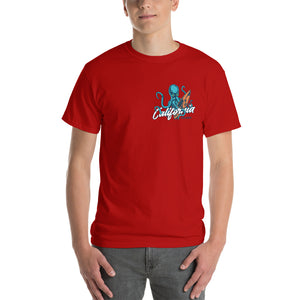 "California Dreamin' Octopus" Mens Short Sleeve T-Shirt